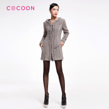COCOON可可尼2012新品圆领羊绒粗针外套上衣714212007