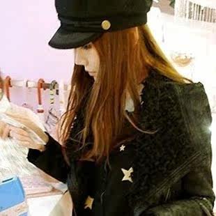 夫车马特价 呛口小辣椒 美女66黑色鸭舌帽子船长帽 春夏款5-004