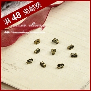  DIY饰品材料配件 手工串珠 5mm 古铜色 复古 8字耳钉塞