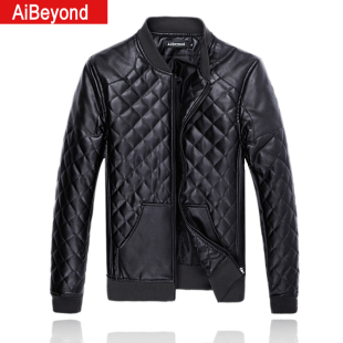  AIBEYOND秋冬款 韩版潮仿皮棉衣 男装立领棉服 外套男 有大码