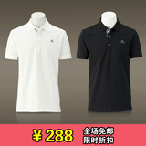 巴宝莉短袖polo衫外贸原单棉商务burberry男装专柜同款POLO衫中年