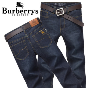  Burberry/巴宝莉专柜正品商务休闲 男士牛直筒中腰 牛仔裤 男大码
