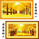 45包邮米奇兰十字绣黄金满地套件客厅风景大画挂画送工具有成品