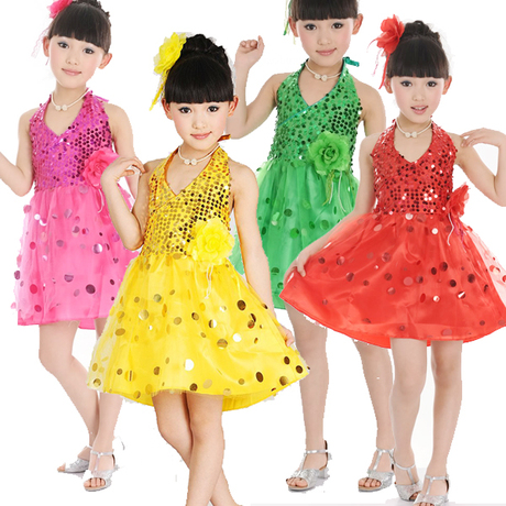 六一女童表演服女孩纱裙少儿舞蹈服小学生现代