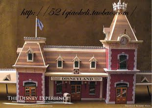 DIY手工制作 益智拼装玩具 迪士尼乐园 火车站