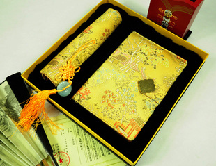  包邮 南京特产 南京云锦 云锦工艺品 御织坊正品 云锦笔记本礼盒