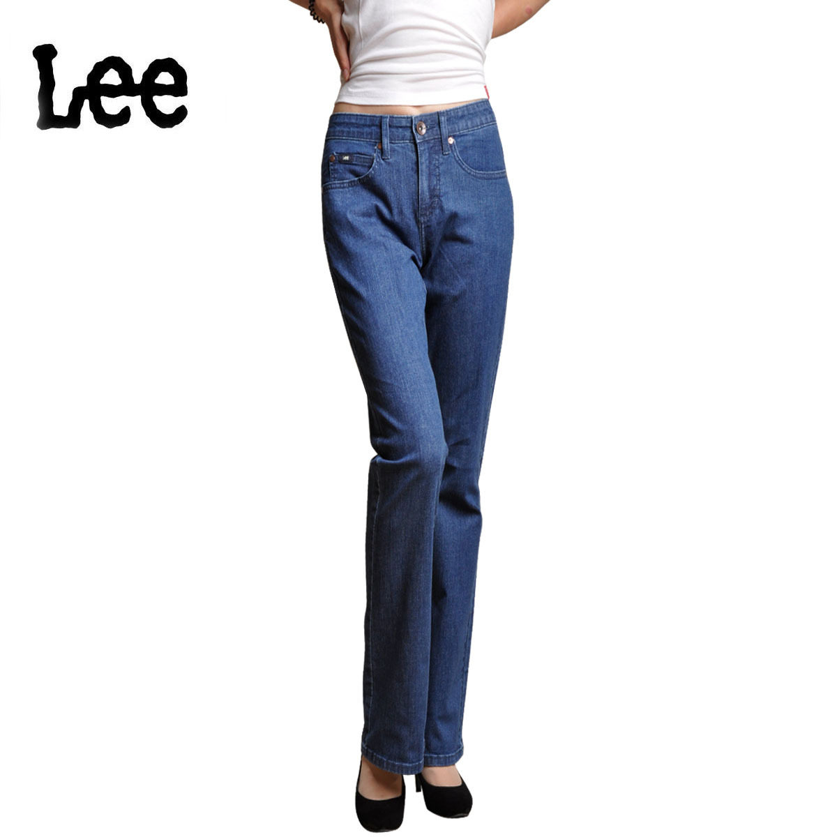 美国顶级大牌<span class=H>Lee</span>春秋季小阔脚加长款女款牛仔裤A-k101有大码