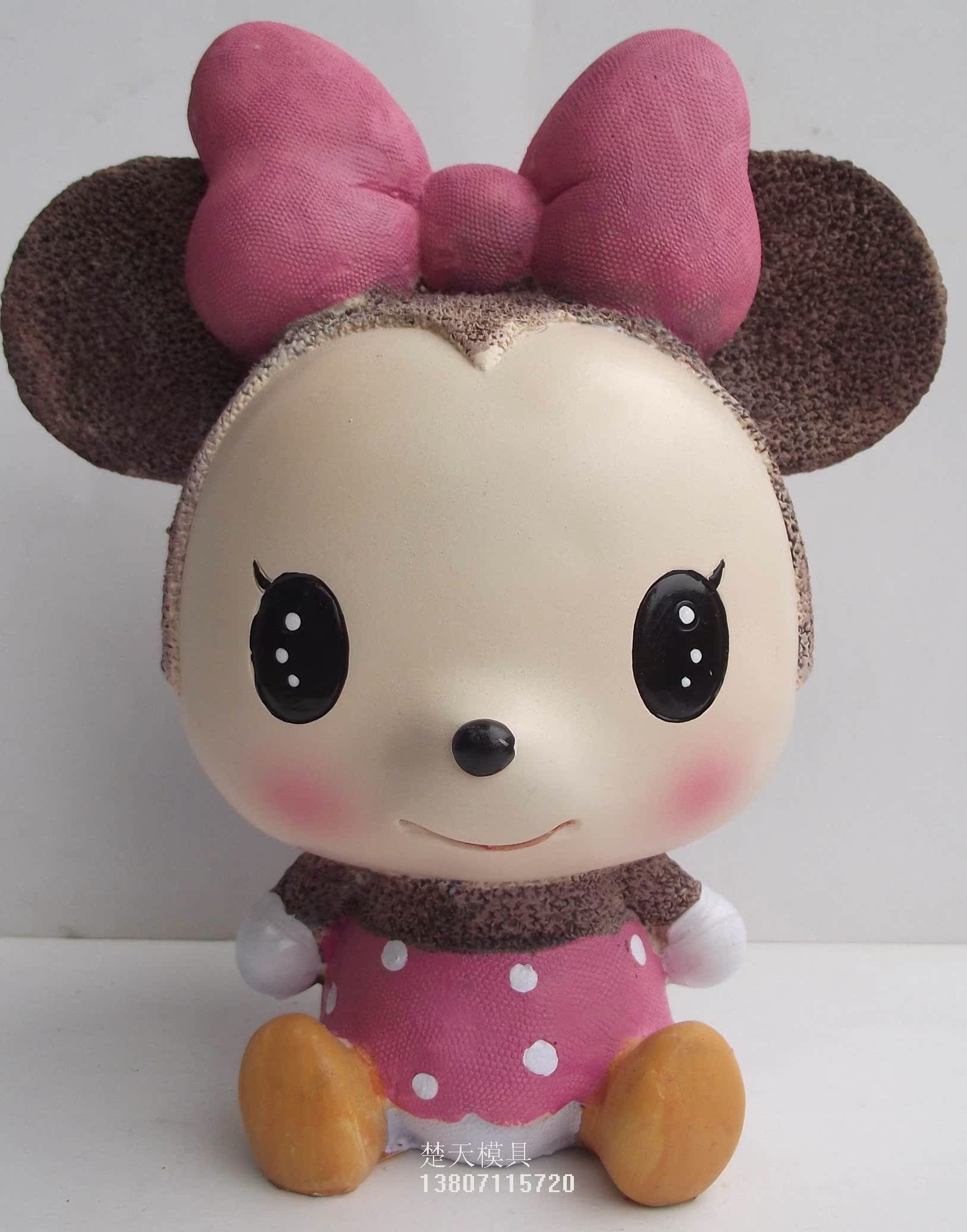 R354 Minnie Height of about 25 centimeter Cartoon Piggy bank Plaster mould Plaster Coloured drawingin the Toy/Childs/Puzzle/Building block/Model , Handmade/Creative DIY , White mold coloring/Painted Die category - from Buy2taobao.com to provide professional Taobao agent buy service