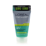 L'oreal 欧莱雅男士控油磨砂洁面啫喱100ml  专柜正品 清爽控油