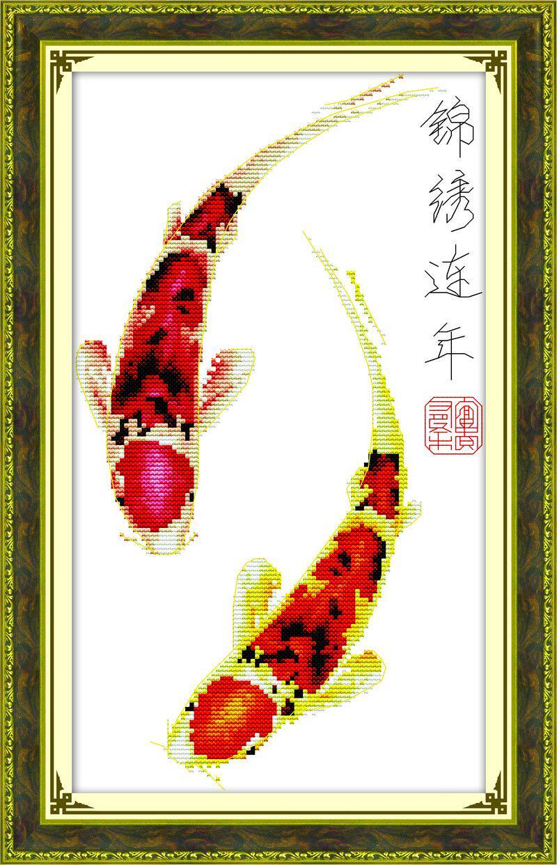 中国<em>商城四</em>蓝冠名店,皇家一品十字绣 套件/挂钟