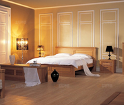 老榆木床全实木床1.8米 双人床1.5米厚重款 实木婚床 高箱气压床