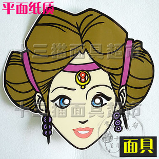 平面纸质\/西游记人物头饰玉兔精古代古装美女