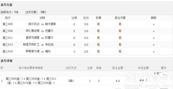 第一次玩足彩5串1 全对了没中奖 是不是要输一