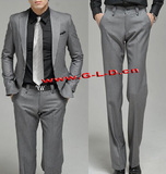 【MEN'S THINKING】日单新款精品灰色修身西装+西裤！送领带！