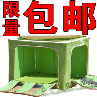  正品百纳箱牛津布收纳箱大号有盖塑料涂层整理箱储物箱内衣收纳盒