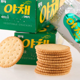 韩国进口食品 乐天蔬菜饼干 75g 低卡高纤进口零食 下午茶点心