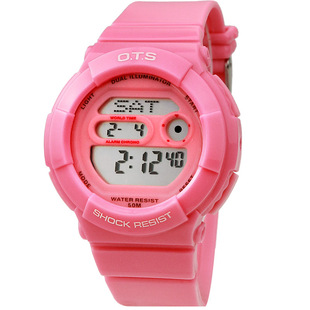  ots果冻表潮防水学生手表女款可爱时尚女表复古运动儿童手表男孩