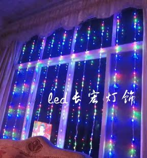 新年婚房布置 6米X3米 瀑布灯 LED彩灯闪灯串灯 春节装饰灯串