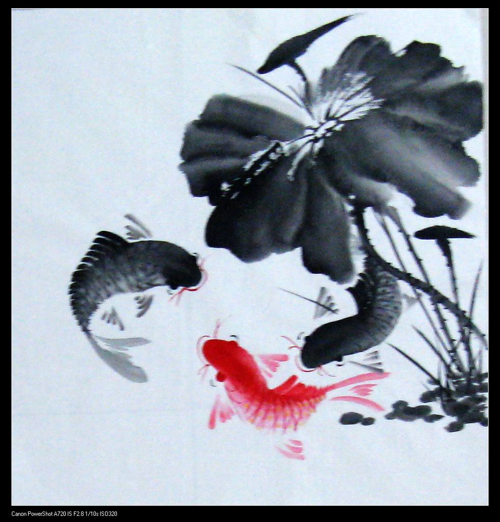 国画精品 周老师三尺斗方荷花鱼 转运鱼风水画纯手绘GS2611在类目 古董/邮币/字画/收藏, 书法/绘画, 国画中 - 来自Buy2taobao.com提供专业的淘宝代购服务
