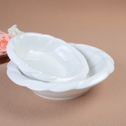 创意西餐厅酒店家用陶瓷大汤碗日用加厚宽沿8寸汤碗宽边汤盆