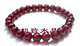 美容养颜青春永驻极美天然酒红石榴石手链7mm