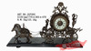定制仿古座钟 欧式机械座钟 摆设饰品 软装工艺纯铜两马车理石钟4