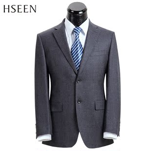  HSEEN 春季男士西服套装 进口纯羊毛高档商务毛料西装 HS8338