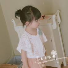 微凉的夏 蕾丝绣花胸花蝙蝠袖女童披肩披风开衫外套 童装夏装2012