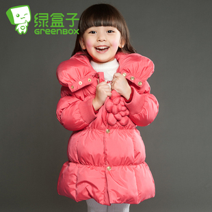  绿盒子摩登小姐童装 女童羽绒服 儿童羽绒服外套 宝宝新年装清仓
