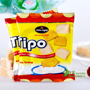  正宗越南进口零食 Tipo白巧克力面包干 友谊牌鸡蛋牛奶味饼干300g