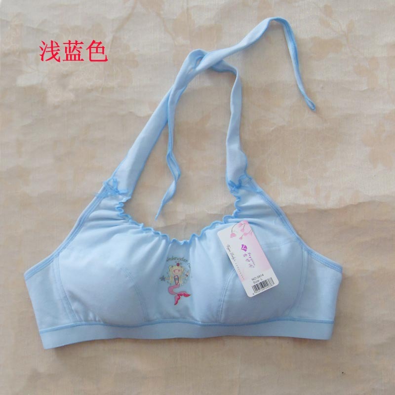 中小学生挂脖抹胸式内衣 吊带文胸无钢圈丝棉垫 少女发育文胸内衣|ruв категории Нижнее белье, подтяжки/жилет/футболка - от Buy2taobao.com для оказания профессиональной услуги покупки агента Taobao