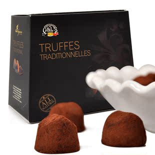  特价包邮 比利时进口零食品 德菲丝松露巧克力经典黑色传统250g