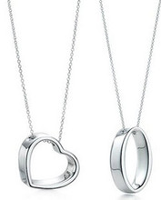 Tiffany Tiffany Collar - collar colgante de corazón de apertura femenino par collar collar para las mujeres (un par)