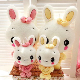 可爱创意薄荷绿小象粉色小兔大象毛绒公仔卡通