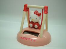 新款汽车太阳能公仔/太阳能卡通摇头娃娃/秋千kitty猫tz