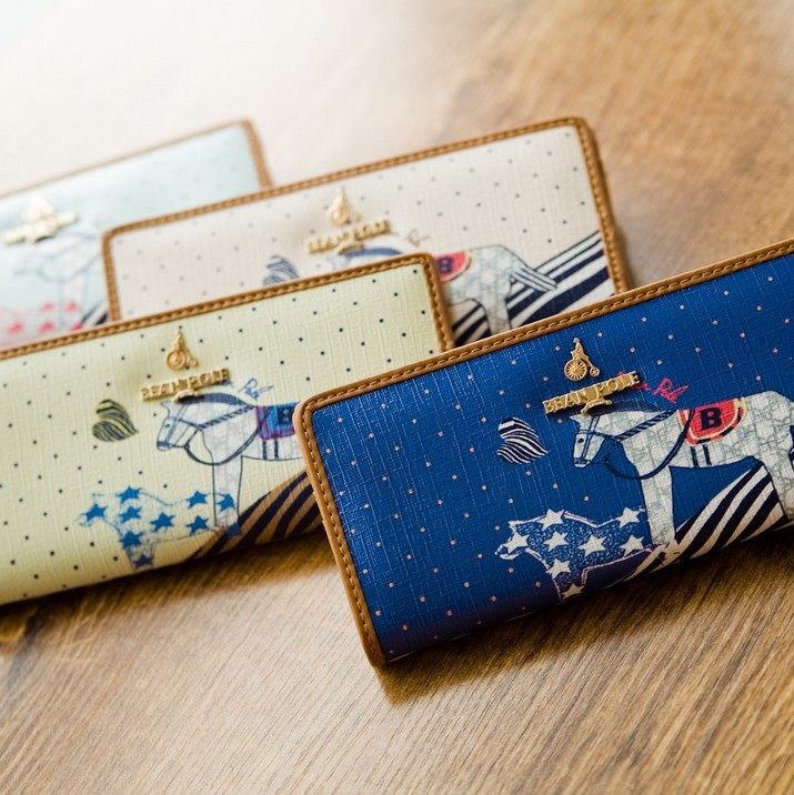Summer 2013 email retro new wave of Korean small pony short wallet fresh and cute Lady large zip around wallet purse