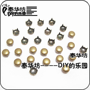  DIY配件/朋克铆钉/DIY柳钉/蘑菇钉/圆形爪钉 7MM,3色