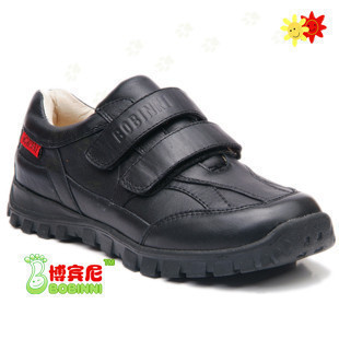 博宾尼 真皮童鞋 2010新款黑色帅气 学生鞋 男童鞋 大童B183&mdash;03B