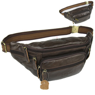  真皮腰包男 新款 男式包斜挎牛皮腰包 男士正品胸包YB21