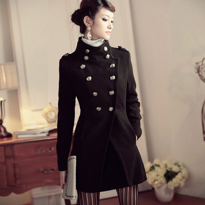 Autumn 2010 The Details Of The New Korean Version Of Women Winter Jacket Coat Vintage Wool Coats Slim