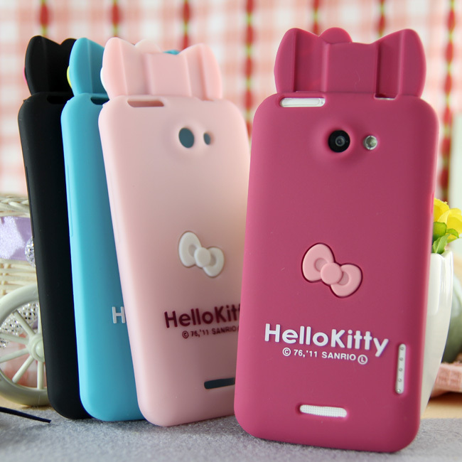 HELLO KITTY HTC One X s720e 手机套 蝴蝶结保护壳 软壳 硅胶壳