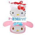 HELLO KITTY美樂蒂大臉小束口袋收納袋飾品袋附糖果 2選1