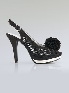 Dream ba Sally shoes and elegant flower nets cloth heighten sandals (038411201)