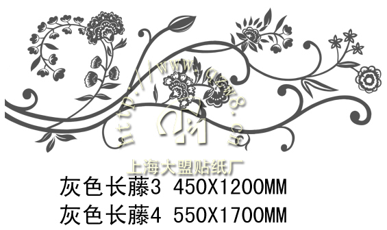 水移画装饰画瓷砖双面玻璃贴花 皮阿诺橱柜订制花 灰色长藤4在类目 家居饰品, 贴饰, 墙贴中 - 来自Buy2taobao.com提供专业的淘宝代购服务