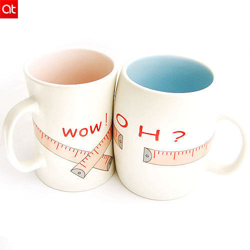 AT精品 wow&oh胖瘦情侣杯0402001到货啦