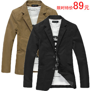  春装新品潮男士休闲西服时尚外套休闲小西装修身便西加大码