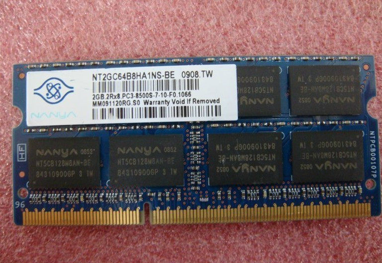 原厂条 南亚Nanya DDR3 2G 1066 1067 2G 笔记本内存条 <span class=H>南亚易胜</span>