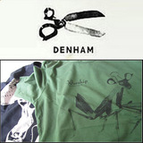 荷兰品牌 DENHAM TEE 修身艺术剪裁T恤 鱼 抽象图案