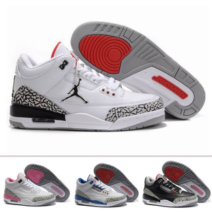  正品耐克乔丹3代篮球鞋AIR JORDAN 4飞人战靴 AJ3乔3男女款运动鞋