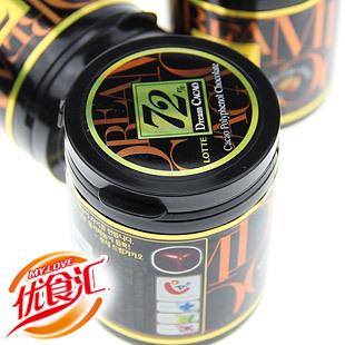  韩国进口零食 乐天72%纯黑巧克力 乐天72巧克力 假一赔百